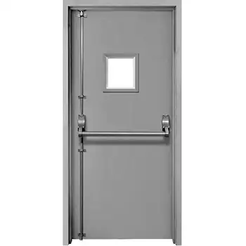 UL fire proof steel fireproof exit push bar door with vertical rod