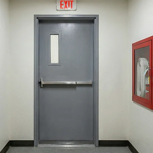 UL fire rated emergency exit door with glass lite
