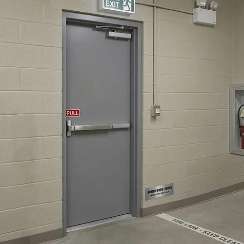 Commerical UL listed steel fire exit sign door with push bar