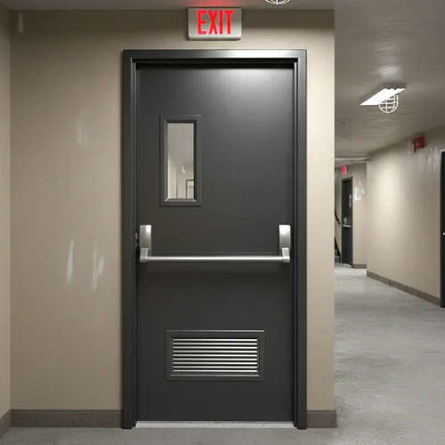 UL listed steel fire resistant exit door with vision panel