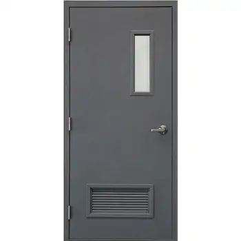 EN1634 fire rated commercial steel door with bottom louver