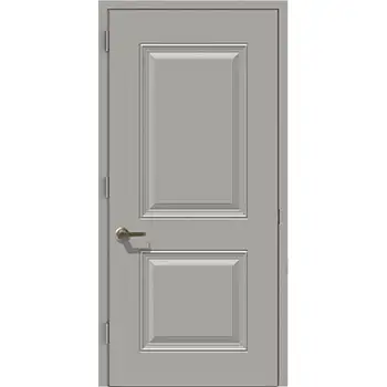 Commerical grey 2 panel embossed steel metal door
