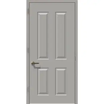 commercial fireproof 4 panel embossed metal steel door