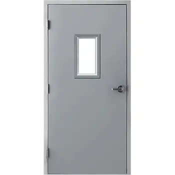 UL listed 2 hour commerical fireproof steel door with glass panel
