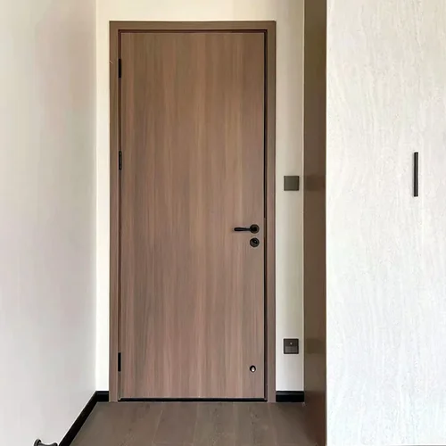 Cheap walnut texture melamine flush wood interior door