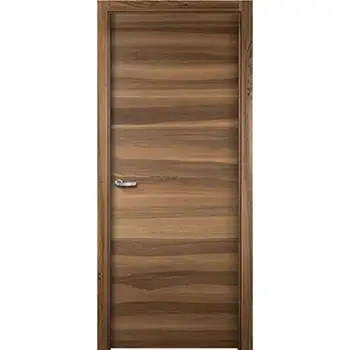 Solid core flush walnut veneer interior door