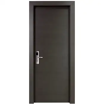 Black flush 1 hour fireproof hotel room wood door