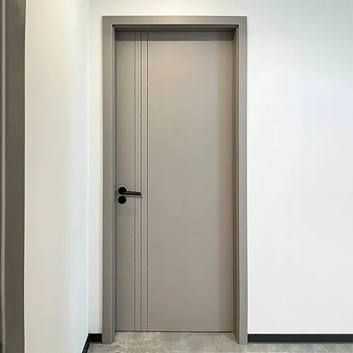 cheap grey flush hollow core melamine wood interior door