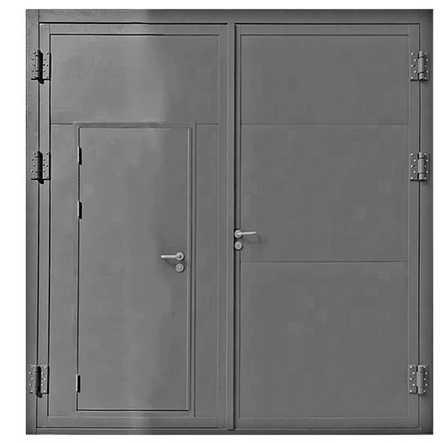 90 minutes fire rated industry big size steel door for factory