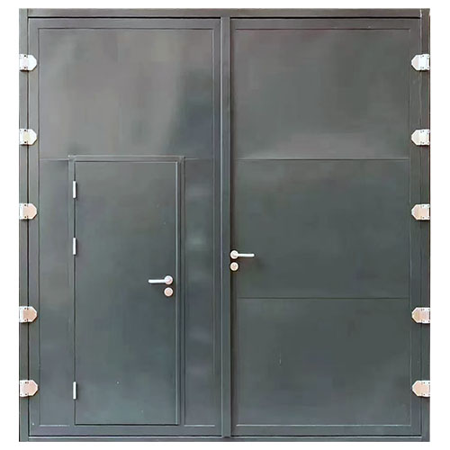 Super large hinged industrial steel door for warehouse