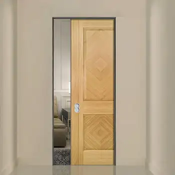 home bedroom wooden 2 panel interior pocket door