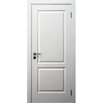 Interior room white painted 2 panel MDF solid core door