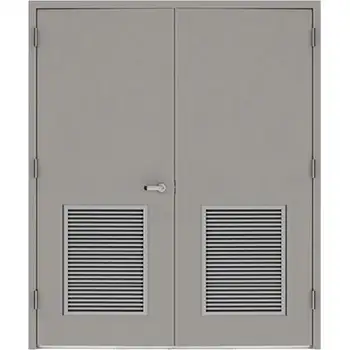 Commercial steel half louvre double door