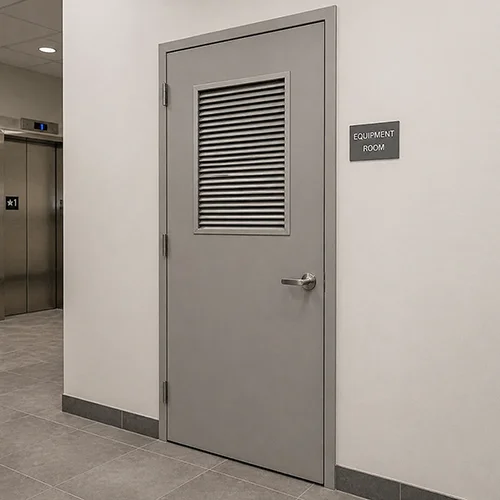 Commercial Electricity room half vented steel door