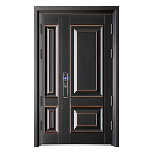 One and a half steel security front door with keypad lock