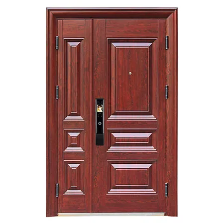 Residential one and a half leaf steel security door