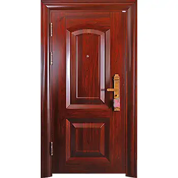 Exterior home 2 panel multi-lock high security steel doors