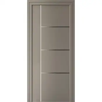 Residential Interior room custom stainless steel inlay wood door